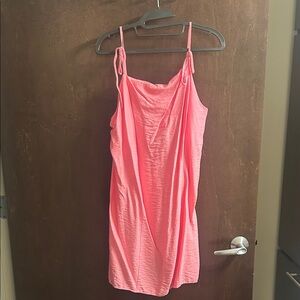 H&M Vivid Pink Drape Neck Top